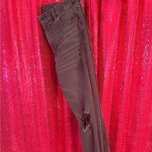 American Eagle Outfitters Black Distressed Skinny Jeans